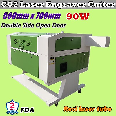 #ad 20quot; x 28quot; RECI 90W CO2 Laser Engraver Cutter with Double Side Open Door FDA $2769.13