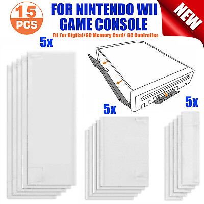 #ad 15Pcs Memory Card Door Slot Cover Lids Replacement for Nintendo Wii Game Console $9.98