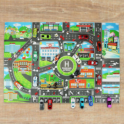 #ad Kids Road Map Waterproof Traffic Play Mat City Parking Map Traffic Superbly NEW $8.28