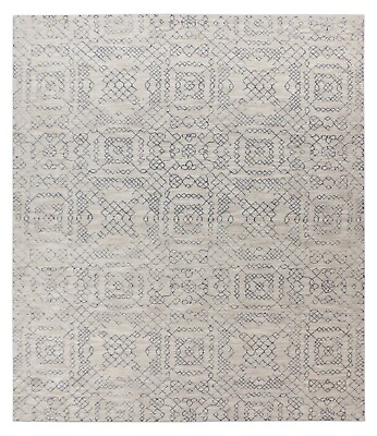#ad New Azulejo Natural Beige Moroccan Contemporary Handmade Tufted 100% Wool Rugs $364.70