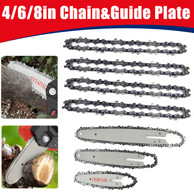 #ad Chainsaw Chain Replacement Kit And Blade Guide Fits For 4 6 8 Inch Chainsaw $6.99