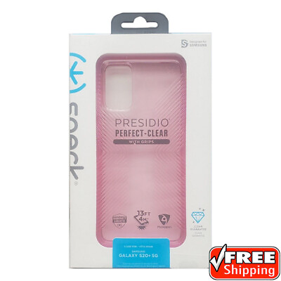 #ad NEW Speck Presidio Perfect Clear Grip Drop Impact Case Galaxy S20 Plus PINK $5.95