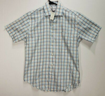 #ad Peter Millar Shirt Mens MEDIUM M Crown Soft Plaid Button Up $150 Cotton Silk NEW $54.94