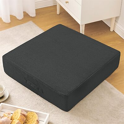 #ad Solid Square Floor Pillows for Adults Kids Large Meditation Floor Pillow Se... $43.62