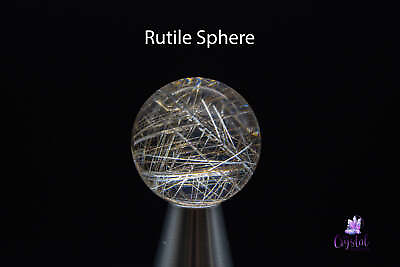 #ad Quartz w Rutile Sphere 0.9quot; 25mm $87.97