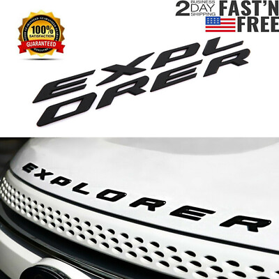 #ad Matte Black Hood Emblem Letters Sport Logo For 2011 2020 2021 Explorer² US $11.99