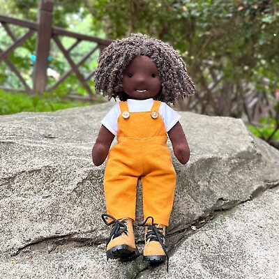#ad BlissfulPixie Handmade Doll Boy African Black Wedding Gift Stuffed Soft Oven $99.00