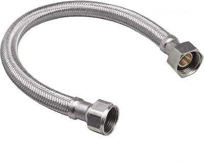 #ad EZ Fluid 12 Inch Stainless Steel Braided Water Heater Connector Hose For Fema... $20.63