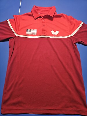 #ad Butterfly USA Table Tennis Team 21 23 Shirt Red XS $45.00