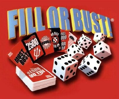 #ad Fill or Bust Game Dice Card Travel Family Bowman Games Fun $11.34