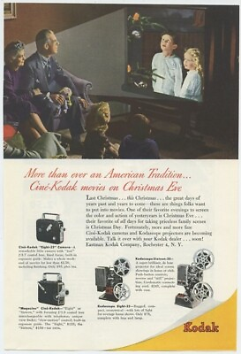 #ad Kodak More Than Ever An American Tradition Cine Kodak Movies 1947 Vintage Ad $6.80