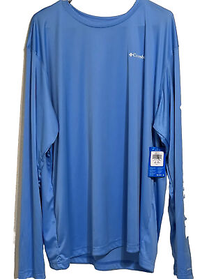 #ad Columbia Rapid Creek 2X Long Sleeve Lt Blue Shirt New $17.86