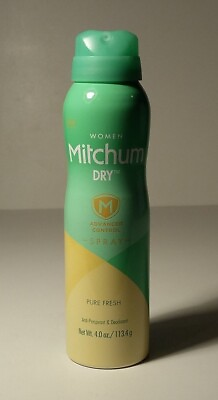 #ad MITCHUM Women PURE FRESH Dry ADVANCED CONTROL Antiperspirant Deodorant 4oz SPRAY $21.99