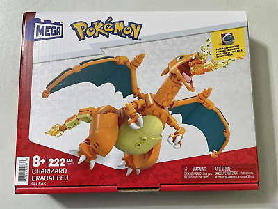 #ad Mattel MEGA X Pokemon Charizard Motion Building Blocks Set 222Pcs New $21.95