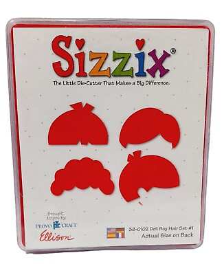 #ad Sizzix Red Original Die Cutter Boy Hair #1 $18.00