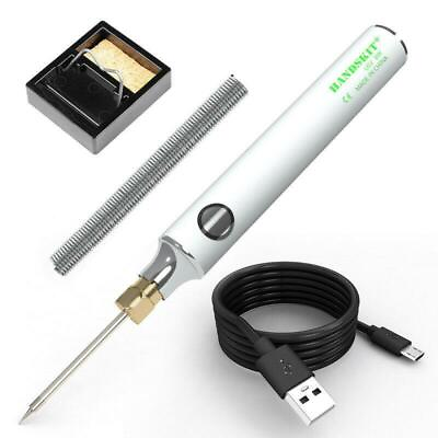 #ad Handskit Mini Portable USB 5V 8W Electric Powered Soldering Iron Pen Tip Kit $19.99