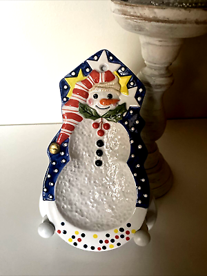 #ad Mr. Snowman Spoon Rest Epoch Collection Noritake Wall Hanging winter Christmas $22.00
