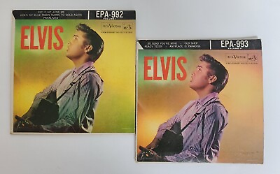 #ad Elvis PresleyRCA EPA 992 EPA 993 VOL.1 VOL.2 ELVIS Silver line 1956 $29.99