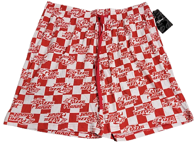 #ad Official Pixar Toy Story Pizza Planet Red Comfy Lounge Shorts Medium $14.99