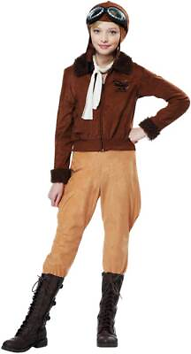#ad California Costume AMELIA EARHART AVIATOR CHILD Girls Pilot amp; Stewardess 00303 $19.62