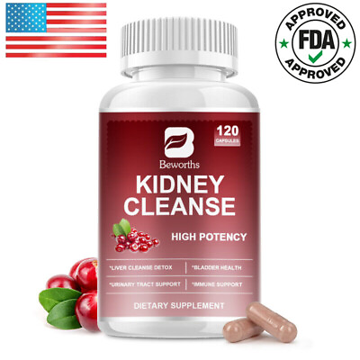 #ad Kidney Cleanse Supplement Kidney Support Formula With Cranberry 120 Capsules $13.49