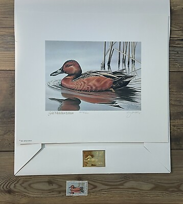 #ad RW52 1985 Federal Duck Stamp Print **GERALD MOBLEY** MEDALLION Ed. $89.00