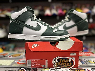 #ad Nike Dunk High Spartan Green 2020 Size 10.5 Used Rare Authentic White Skate Hype $185.00