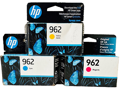 #ad #ad New Genuine HP 962 Cyan Magenta Yellow 3PK Ink Cartridges Exp. 2025 $36.99