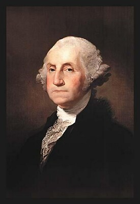 #ad George Washington Athenaeum Portrait by Gilbert Stuart Art Print $285.99