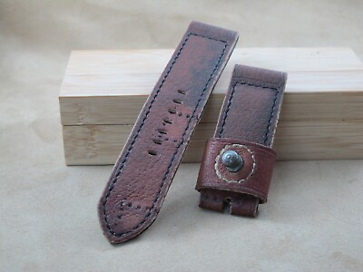 #ad Handmadequot;Ammo2quot; brown ammo leather watch strap VDB Panerai GPF 282726 2422mm $90.00