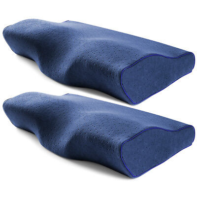 #ad 2Pack Memory Foam Contour Cervical Sleep Pillow Orthopedic Neck Shoulder Support $35.99