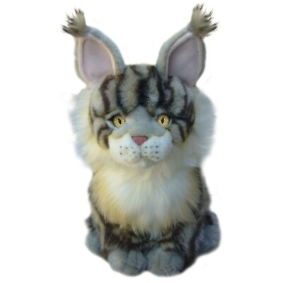 #ad FAITHFUL FRIENDS MAINE COON GREY CAT PLUSH 12quot; CUDDLY SOFT TOY KITTEN TEDDY GBP 28.99
