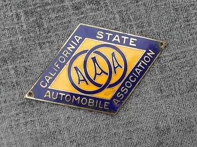 #ad CALIFORNIA STATE AUTOMOBILE ASSOCIATION BADGE LICENSE PLATE TOPPER $65.00