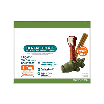 #ad Large Natural Dental Value Box Dog Treats 24 count $34.04