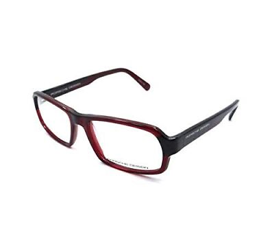 #ad Porsche Design Eyeglasses P8215 D Black Cherry Red 55 Unisex Made in Italy $134.95