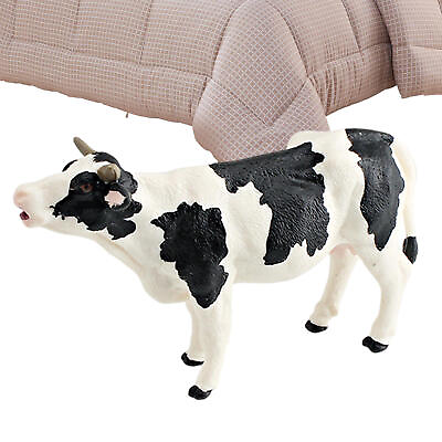 #ad Cattle Figurine Animal Model Farm Animal Toy Garden Miniatures Cattle Figure $12.13