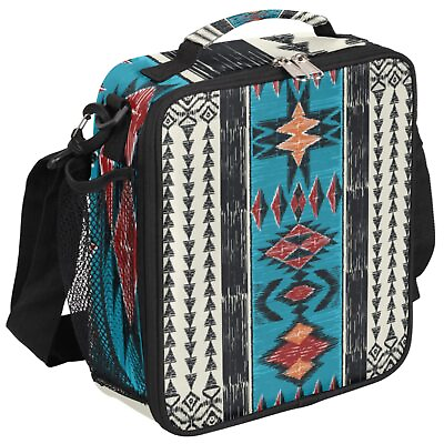 #ad Ethnic Aztec Kids Lunch Bag Aztec Insulated Lunch Box for Boys Girls Cooler F... $32.87