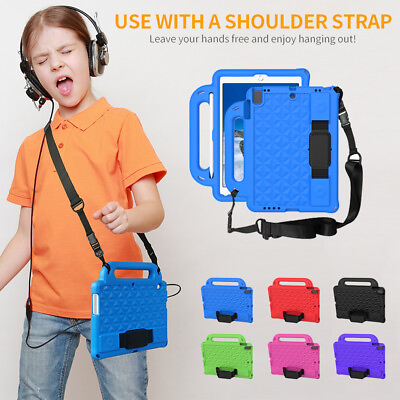 #ad #ad For iPad 6th 5th Generation Air 1 2 Pro Kids EVA Stand Case With Shoulder Strap $8.99