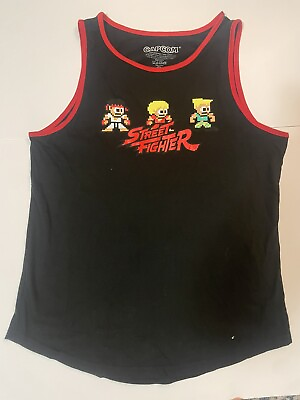 #ad RARE Street Fighter Ken Ryu Capcom Classic Video Game Muscle Tank Black Medium $9.99
