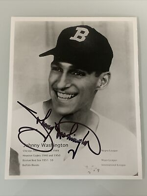#ad MLB NEGRO LEAGUES JOHNNY WASHINGTON Signed Autographed 8x10 Photograph BASEBALL $49.99