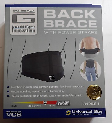 #ad Neo G Back Brace with Power Straps Universal Size Support For Lower Back Pain $30.95