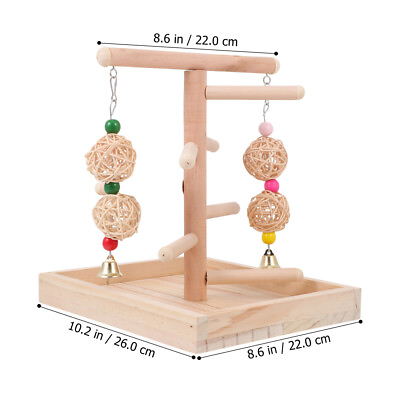 #ad Ladder Bird Toy Swing Large Size Parrot Wooden Standing Rack The $44.59