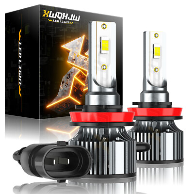 #ad XWQHJW H11 LED Headlights Super Bright Low Beam Bulbs 6000K Cold White Kit 2PCS $23.99