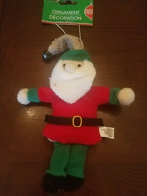 #ad Santa Christmas Ornament Plush New $11.95