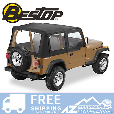 #ad Bestop Replace A Top Clear Half Door Skins Black Crush For 1987 Jeep Wrangler YJ $799.99