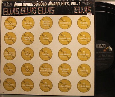 #ad Elvis Presley 4 Disc Lp Worldwide 50 Gold Award Hits Vol. 1 On Rca Vg Vg $24.99