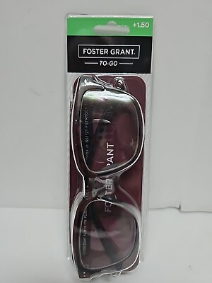 #ad D266 Foster Grant TO GO FGTRTG01 1.50 Readers w Slim Protective Case READING $15.99