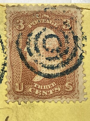 #ad 1869 US 3c Scott #94 Washington Stamp Envelope Sandusky Ohio Postmark $22.06