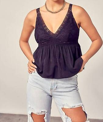 #ad Idem Ditto chloe lace detail peplum tank for women $34.00