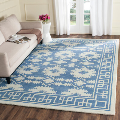 #ad Hand tufted rugs 100% Wool design rugs for bedroom Blue area rugs for office $426.00